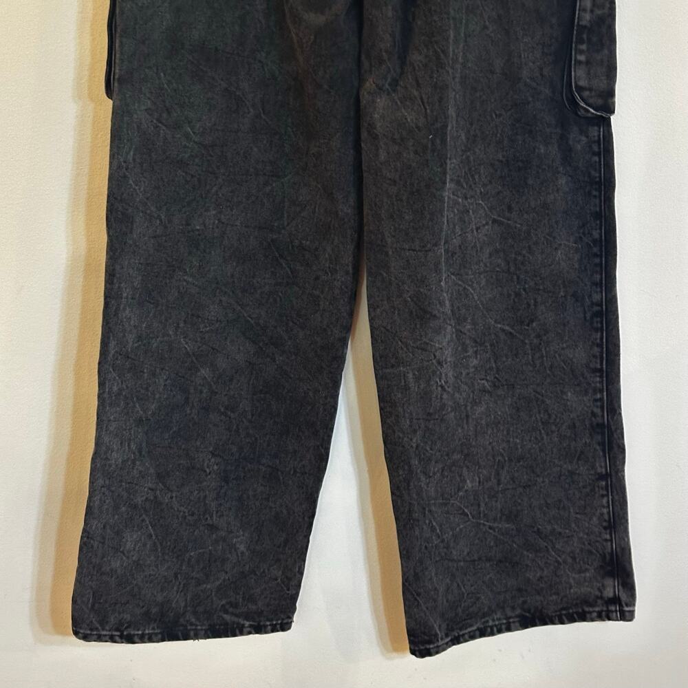Fashion Nova Black Cargo Jeans sz 11 - Picture 6 of 10